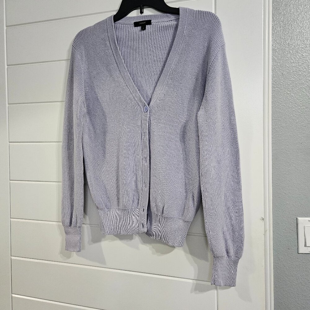 J. Crew Women's Medium Lavender Cotton Sweater